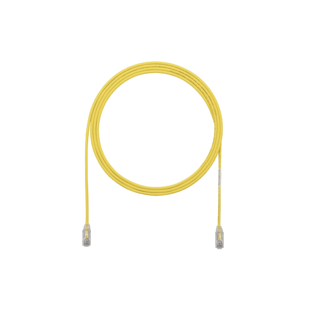 UTP28SP5YL-AD-1-l Cable de Parcheo TX6, UTP Cat6, Diámetro Reducido (28AWG), Color Amarillo, 1.52 Metros (5 Pies) UTP28SP5YL 2