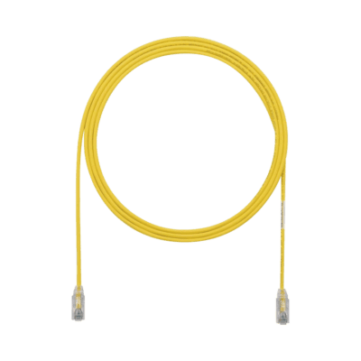 Cable de Parcheo TX6, UTP Cat6, Diámetro Reducido (28AWG), Color Amarillo, 1.52 Metros (5 Pies)
