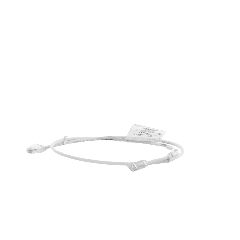 UTP28X3-AD-3-l Cable de Parcheo UTP Cat6A, CM/LSZH, Diámetro Reducido (28AWG), Color Blanco Mate, 0.91 Metros (3 Pies) UTP28X3 4