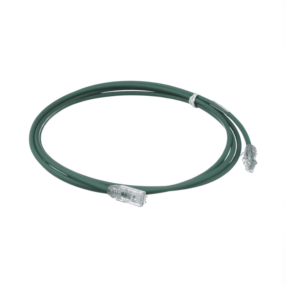 UTP28X3GR-FRENTE-l Cable de Parcheo UTP Cat6A, CM/LSZH, Diámetro Reducido (28AWG), Color Verde, 0.91 Metros (3 Pies) UTP28X3GR 2