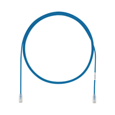 Cable de Parcheo UTP Cat6A, CM/LSZH, Diámetro Reducido (28AWG), Color Azul, 2.13 Metros (7 Pies)