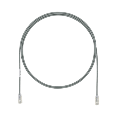 Cable de Parcheo UTP Cat6A, CM/LSZH, Diámetro Reducido (28AWG), Color Gris, 2.13 Metros (7 Pies)