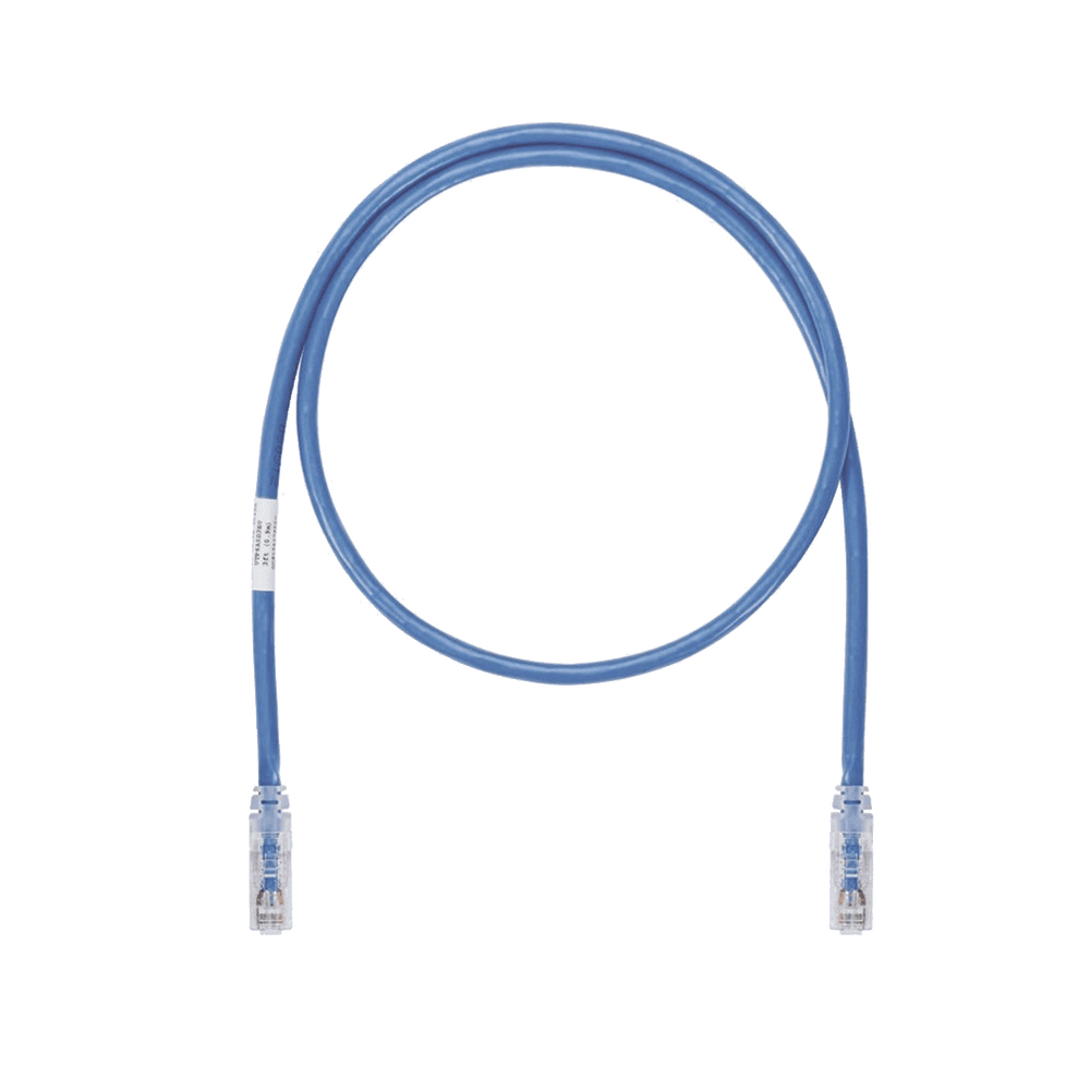 UTP6AX10BU-l Cable de Parcheo UTP, Cat6A, 24 AWG, CM, Color Azul, 3.05 Metros (10 Pies) UTP6AX10BU 1
