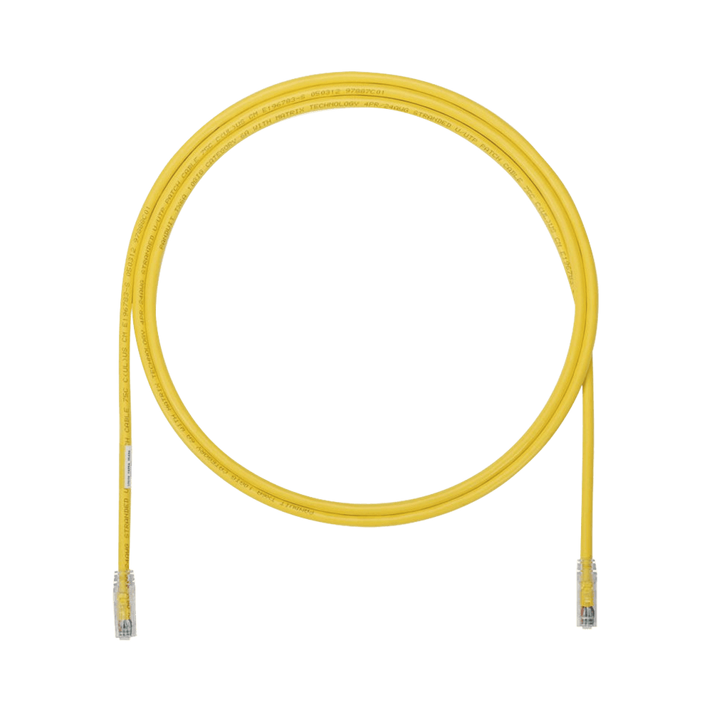 UTP6AX3YL-l Cable de Parcheo UTP, Cat6A, 24 AWG, CM, Color Amarillo, 0.91 Metros (3 Pies) UTP6AX3YL 1