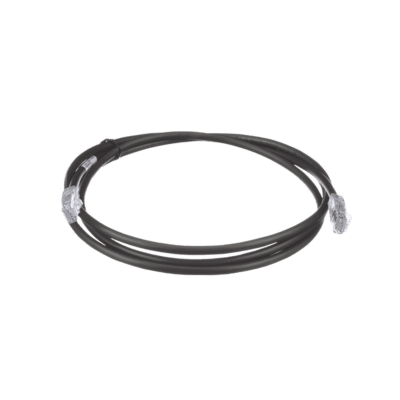 Cable de Parcheo UTP, Cat6A, 24 AWG, CM, Color Negro, 1.52 Metros (5 Pies)