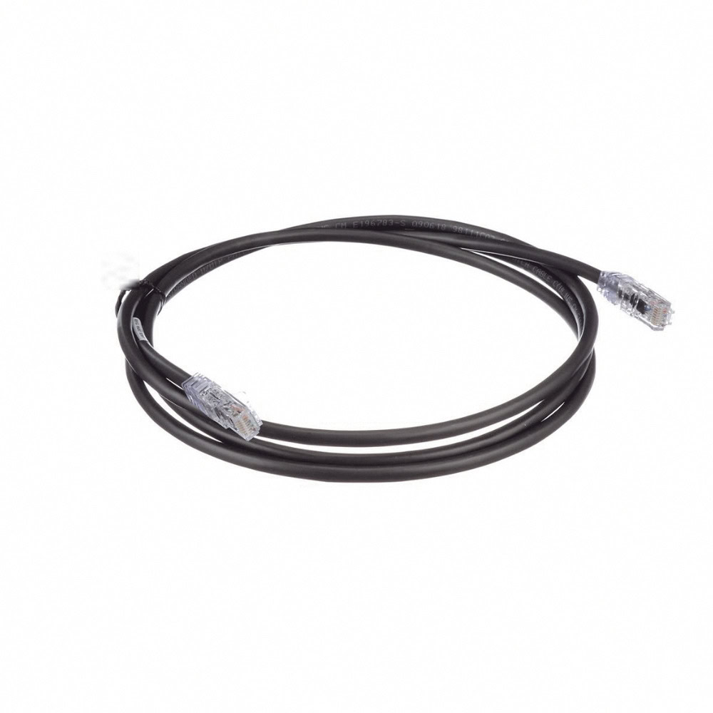 UTP6AX7BL-AD-1-l Cable de Parcheo UTP, Cat6A, 24 AWG, CM, Color Negro, 2.13 Metros (7 Pies) UTP6AX7BL 2