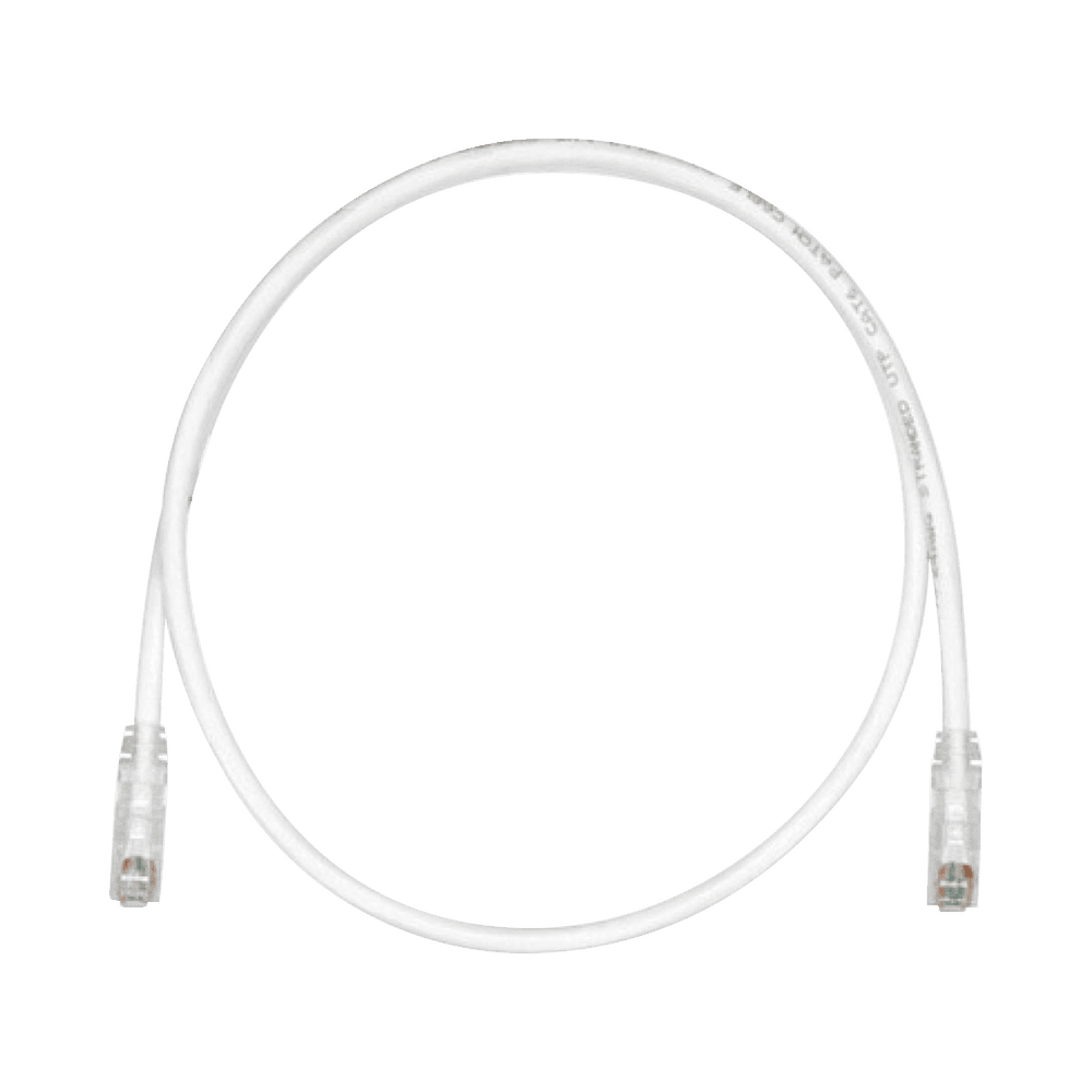 UTPSP10Y-l Cable de Parcheo TX6, UTP Cat6, 24 AWG, CM, Color Blanco Mate, 3.05 Metros (10 Pies) UTPSP10Y 1
