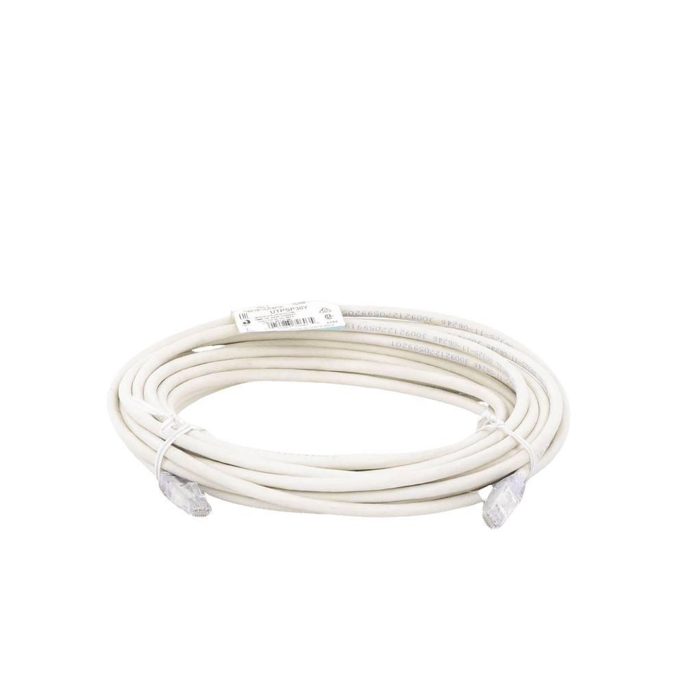 UTPSP30Y-AD-1-l Cable de Parcheo TX6, UTP Cat6, 24 AWG, CM, Color Blanco Mate, 9.14 Metros (30 Pies) UTPSP30Y 2