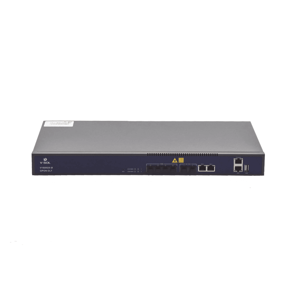 V1600G0B-AD-1-l OLT de 4 puertos GPON con 4 puertos Uplink (2 puertos Gigabit Ethernet + 2 Puertos SFP+) , hasta 512 ONUS, V1600G-0B 2