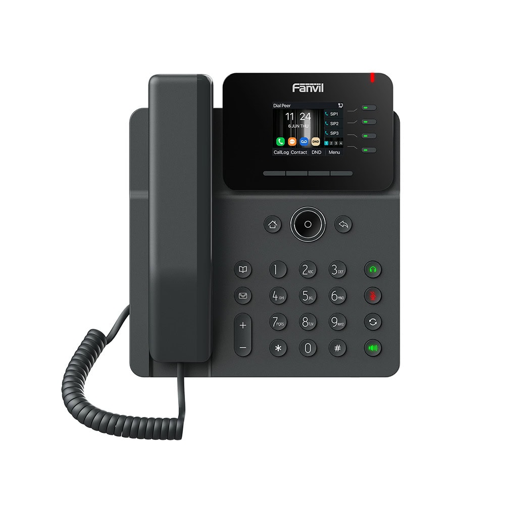 V61W-l Teléfono IP Wi-Fi Empresarial,Bluetooth, 4 líneas SIP, pantalla a color 2.4", PoE, puertos Gigabit, conferencia local de 6 vías. V61W 1
