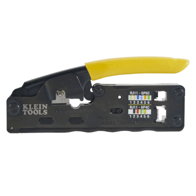 Ponchadora/Pelacables/Cortacables Compacta con Matraca para Conectores  RJ45 y RJ11/RJ12.