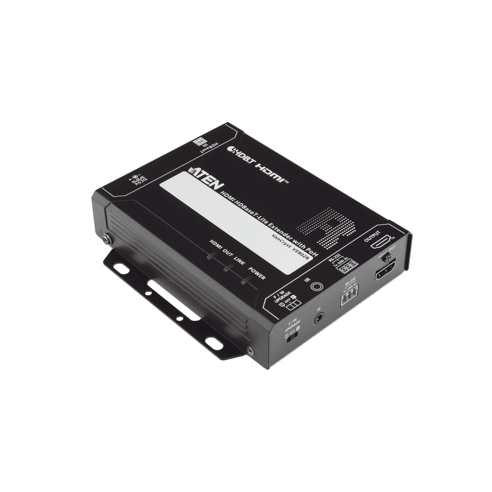 VE802R-AD-2-l Receptor HDMI HDBaseT-Lite con PoH | 4K a 35 m (Cat 5e/6) / 40 m (Cat 6a/ATEN 2L-2910 Cat6); 1080p a 60 m (Cat 5e/6) / 70 m (Cat 6a/ATEN 2L-2910 Cat6) | HDBaseT Clase B | PoH PD | VE802R 4
