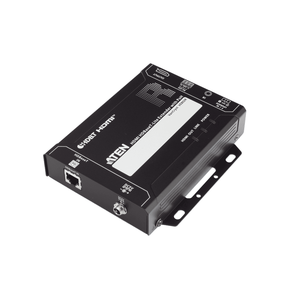VE802R-AD-3-l Receptor HDMI HDBaseT-Lite con PoH | 4K a 35 m (Cat 5e/6) / 40 m (Cat 6a/ATEN 2L-2910 Cat6); 1080p a 60 m (Cat 5e/6) / 70 m (Cat 6a/ATEN 2L-2910 Cat6) | HDBaseT Clase B | PoH PD | VE802R 5