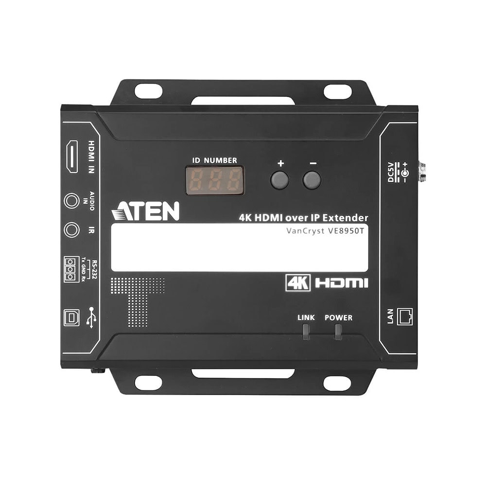 VE8950T-AD-4-l-1 Transmisor Video sobre IP HDMI | 4K Ultra HD 4096x2160 @ 30Hz | Compresión Lossless con Latencia Ultra Baja | PoE Integrado | Video Wall 8x8 | Control RS-232 e IR | Compatibilidad con Aplicación Móvil | Escalabilidad Ilimitada VE8950T 5