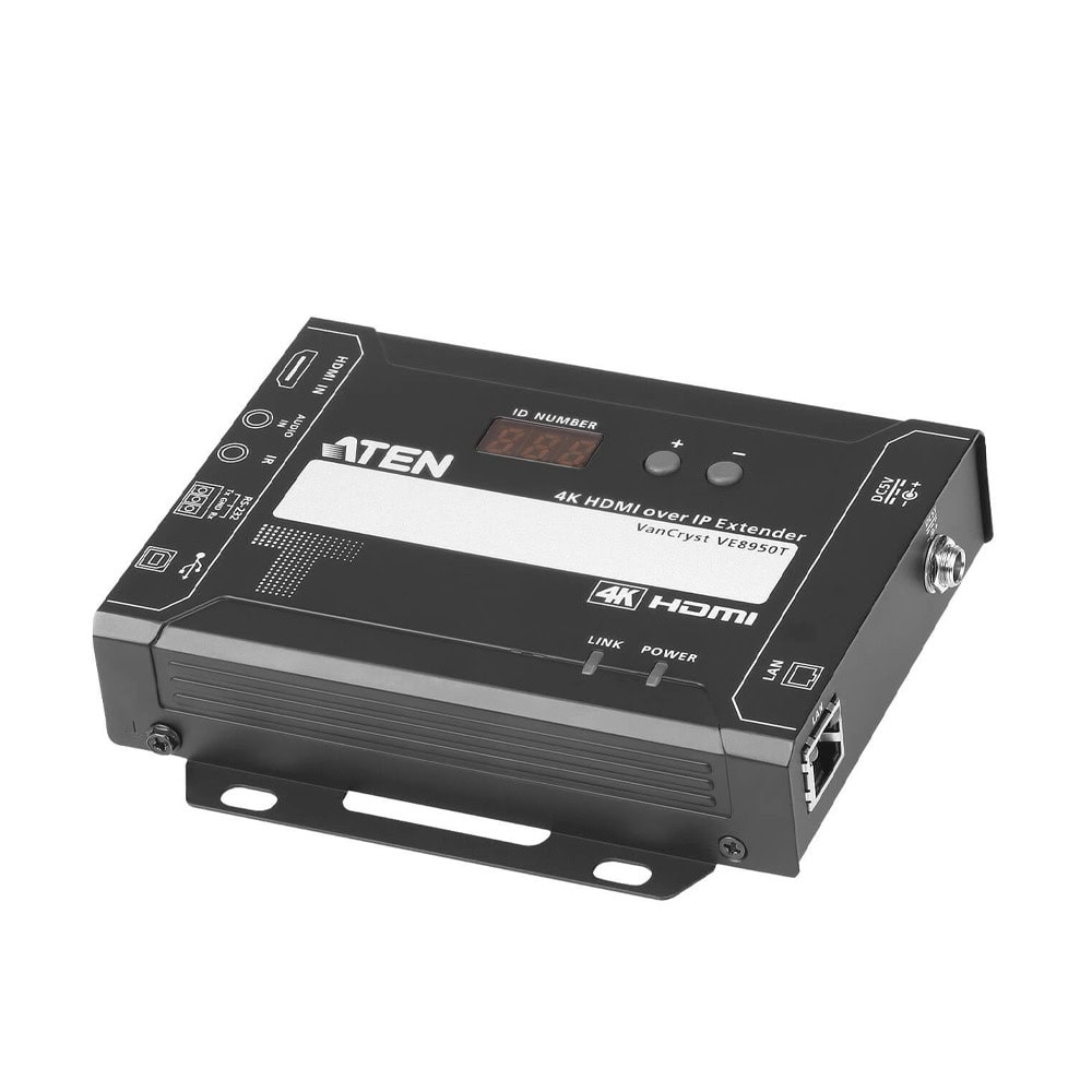 VE8950T-l Transmisor Video sobre IP HDMI | 4K Ultra HD 4096x2160 @ 30Hz | Compresión Lossless con Latencia Ultra Baja | PoE Integrado | Video Wall 8x8 | Control RS-232 e IR | Compatibilidad con Aplicación Móvil | Escalabilidad Ilimitada VE8950T 1