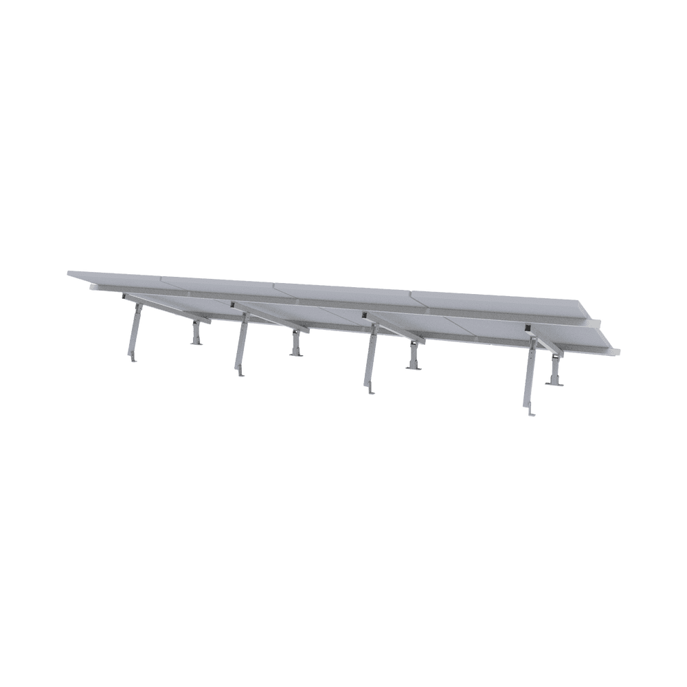 VEKTOR8RPRO-AD-2-l Montaje para Panel Solar, Riel "5" de 5400mm para Módulos con Espesor de 35mm, Velocidad de Viento Máx. 190km/h VEKTOR8RPRO 3