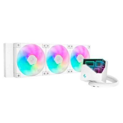 Enfriamiento Liquido DeepCool LT360 ARGB , 3x120mm, 600-2400 RPM Blanco R-LT360-WHAMNC-G-1