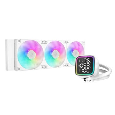 Enfriamiento Liquido Gaming DEEPCOOL LD360 WH  (R-LD360-WHDMMN-G-1),ARGB, Blanco, 360mm, 2400RPM, Socket LGA 1700,1200/AM4, AM5