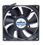 700955 Ventilador para Fuentes de Poder / Gabinetes, 80 mm, 3 pines, rodamientos tipo sleeve otorga una operación confiable y tranquila VENITL280_full