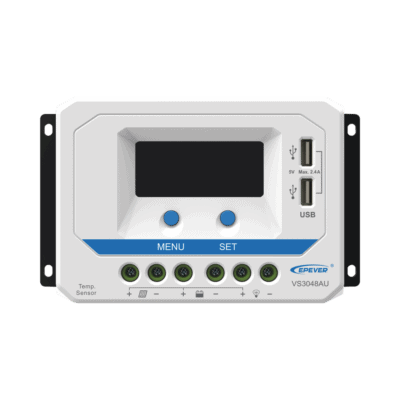 Controlador Solar de Carga PWM 12/24/36/48 V 30 A, Salida USB, con Display