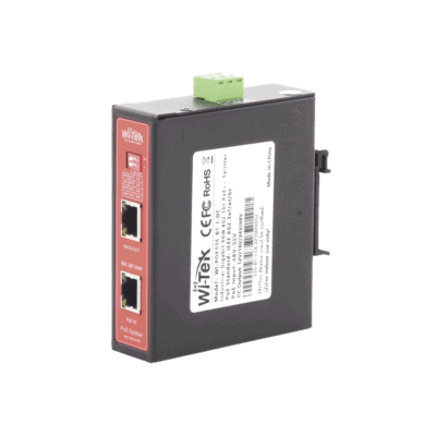 Splitter PoE IN hasta 90 W / Salida DC 12v/16V/24v o 48V / Carcasa metálica / Industrial soporte para riel DIN / Aplicaciones CCTV