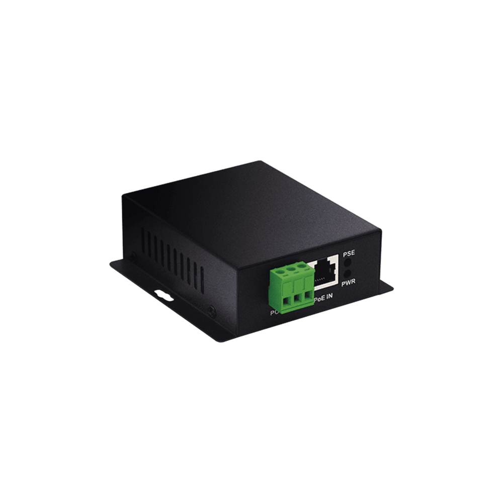 WIPOE6124V-l Convertidor PoE Industrial / Entrada PoE 802.3 af/at / Salida PoE pasivo 24V / Conexión plug and play / Alcance de hasta 100 metros / Ideales para Enlaces Inalámbricos WI-POE61-24V 1