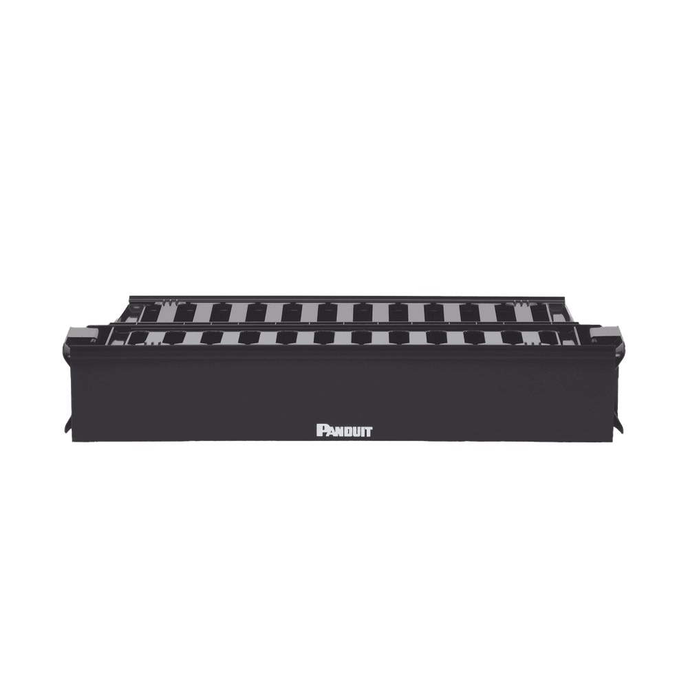 WMPH2E-AD-1-l Organizador de Cables Horizontal PatchLink, Doble (Frontal y Posterior), Con Tapa Extendida, Para Rack de 19in, 2UR WMPH2E 2