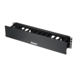 Organizador de Cables Horizontal PatchLink, Sencillo (Solo Frontal), Con Tapa Extendida, Para Rack de 19in, 2UR WMPHF2E-l