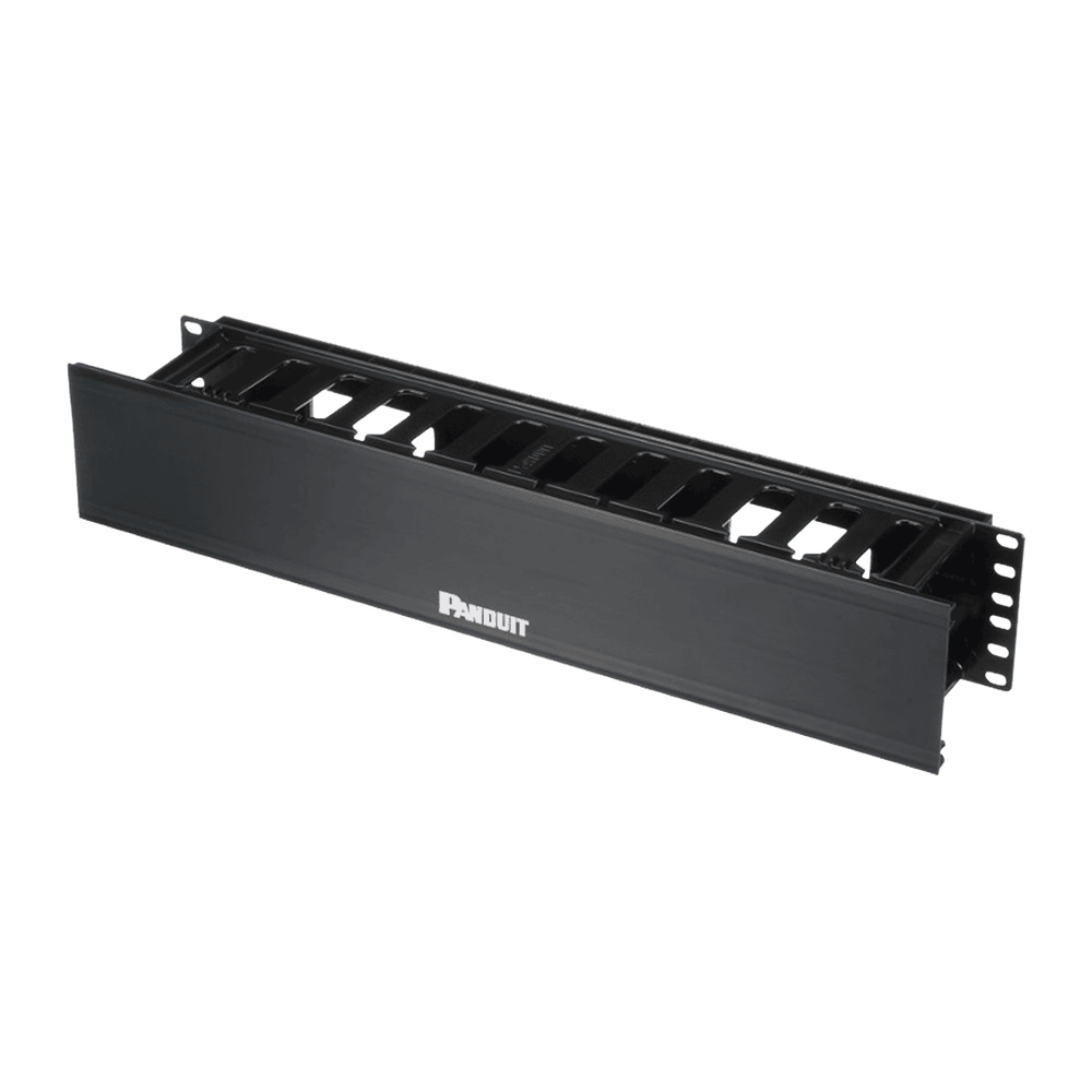 WMPHF2E-l Organizador de Cables Horizontal PatchLink, Sencillo (Solo Frontal), Con Tapa Extendida, Para Rack de 19in, 2UR WMPHF2E 1