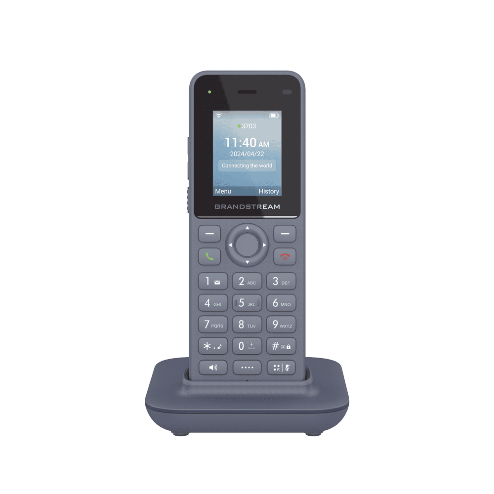 WP816-FRENTE-l-1 Teléfono IP inalámbrico Wi-Fi, portátil, 2 líneas, 2 cuentas SIP, Voz HD, Bluetooth, Puerto USB tipo C WP816 2