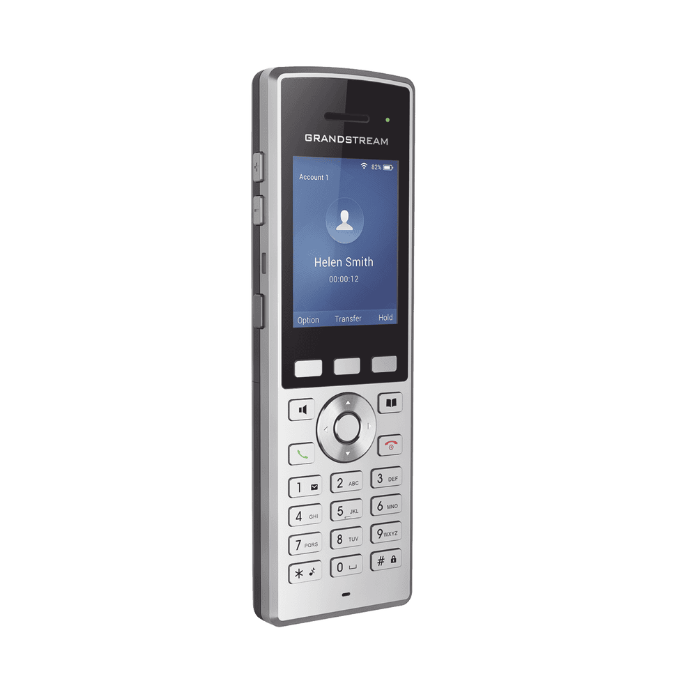 WP822-LAT-DER-l Teléfono WiFi portátil empresarial con 2 lineas y cuentas SIP, Bluetooth y botón Push-to-talk WP822 3