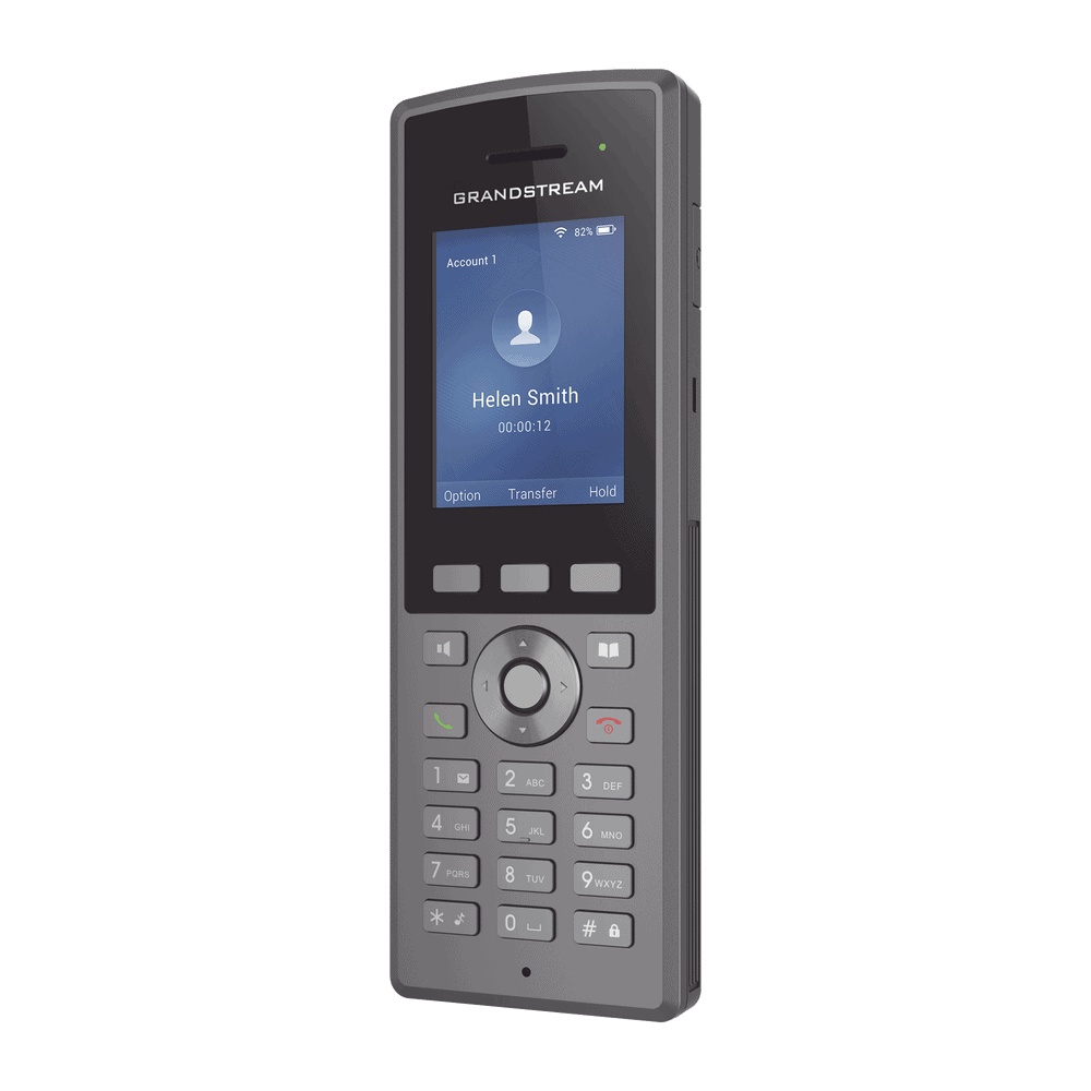 WP825-LAT-IZQ-l Teléfono WiFi portátil empresarial con diseño resistente IP67, conectividad a la red VoIP vía WiFi WP825 3
