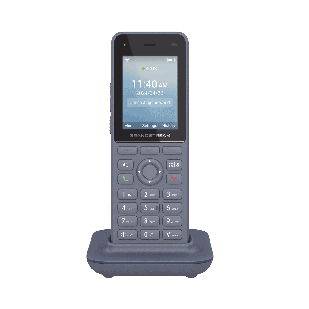 WP826-FRENTE-l Teléfono IP inalámbrico Wi-Fi, Portátil, 3 cuentas SIP, 3 líneas, Voz HD, Bluetooth integrado, Puerto USB tipo C WP826 2