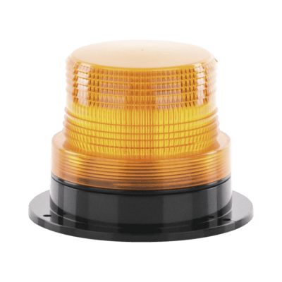Burbuja Brillante de Larga Vida Útil, con 8 LEDs Color Ambar, Domo Ambar, 110 Vca