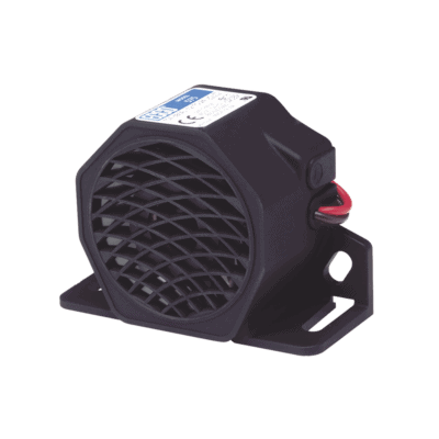 Alarma de reversa vehicular, 12-24 Vcc, 107 dBA