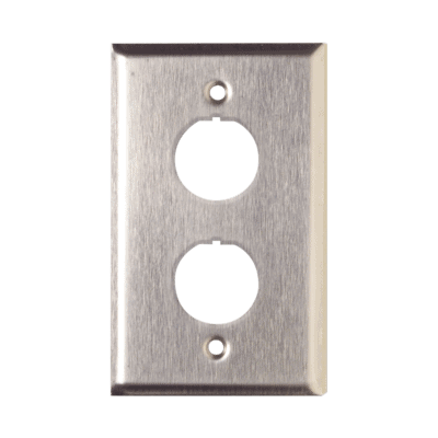 Placa de Pared Reforzada, de Acero Inoxidable, Para Uso Industrial, de 2 Puertos