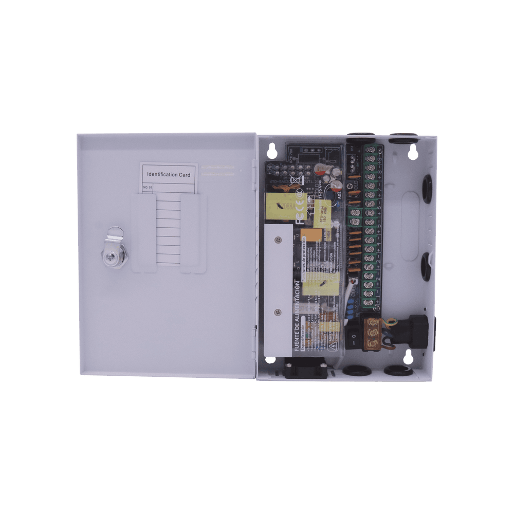 XP9DC16HD-AD-8-l Fuente PREMIUM / 11-15 V / 9 canales / 16 A / Alta tecnología en seguridad / Doble ventilador / Hasta 1.8 Amperes por Salida / Filtro de ruido por canal / Diseño de alta gama. XP9DC16HD 9
