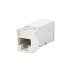 Jack Z-Max UTP Categoría 6, Montaje Híbrido en Placa de Pared (Plano y Angulado), Color Blanco Z602-AD-3-l
