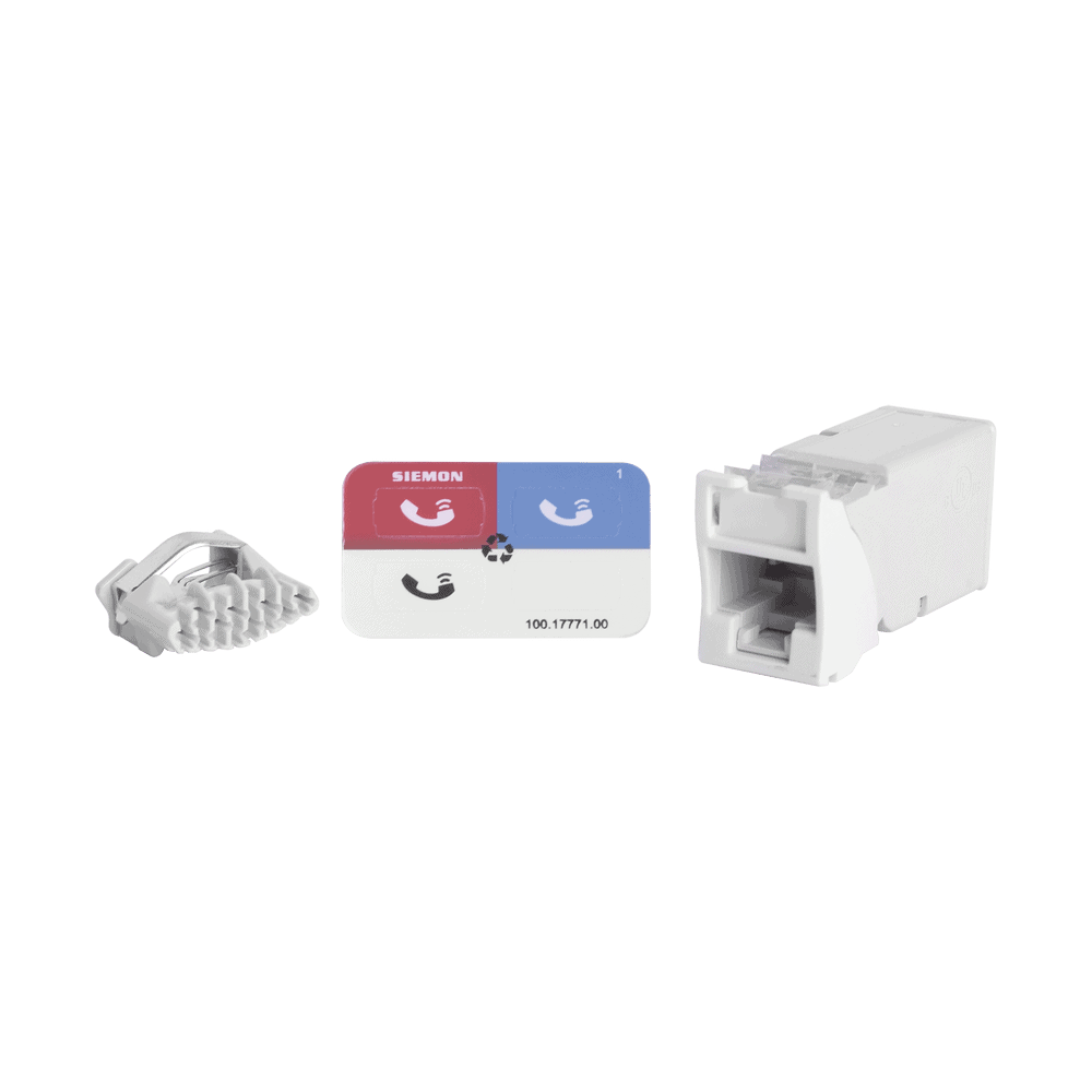 Z602-l Jack Z-Max UTP Categoría 6, Montaje Híbrido en Placa de Pared (Plano y Angulado), Color Blanco Z6-02 1