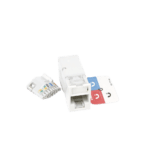 Jack Z-Max Cat6A, UTP, Montaje Híbrido en Placa de Pared (Plano y Angulado), Color Blanco, Versión Bulk (Sin Empaque Individual) Z6A02B-AD-1-l