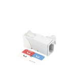Jack Z-Max Cat6A, UTP, Montaje Híbrido en Placa de Pared (Plano y Angulado), Color Blanco, Versión Bulk (Sin Empaque Individual) Z6A02B-AD-4-l