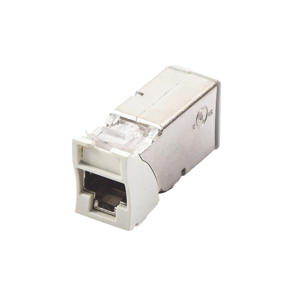 Z6AS02B-l Jack Z-Max Cat6A, Blindado, Montaje Híbrido en Placa de Pared (Plano y Angulado), Color Blanco, Versión Bulk (Sin Empaque Individual) Z6A-S02B 1