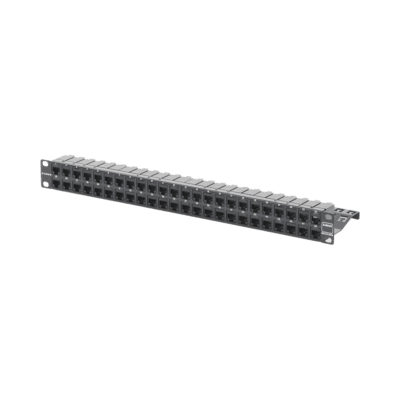 Patch Panel Z-Max de 48 Puertos, Blindado, Precargado con Jacks Categoría 6A, Plano, 1UR