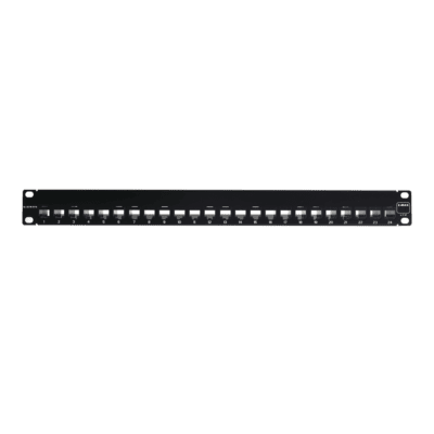 Patch Panel UTP Z-MAX de 24 Puertos, Precargado con Jacks Categoría 6, Plano, 1UR