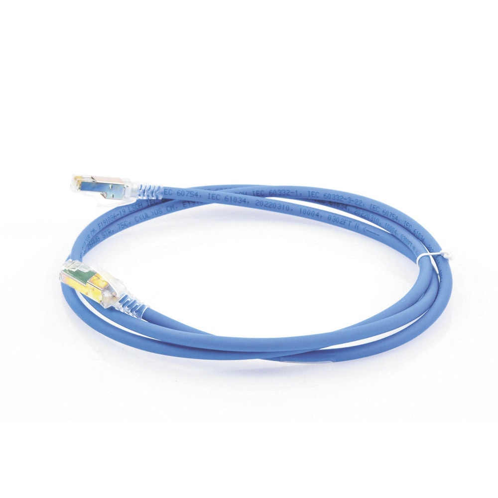 ZM6A0506B-AD-1-l Patch Cord Z-MAX Cat6A UTP, CM, 1.52 Metros (5 Pies), Color Azul, Versión Bulk (Sin Empaque Individual) ZM6A-05-06B 2