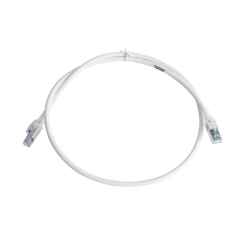 ZM6AS0302-l Patch Cord Z-MAX Cat6A S/FTP, CM/LS0H, 0.91 Metros (3 Pies), Color Blanco ZM6A-S03-02 1