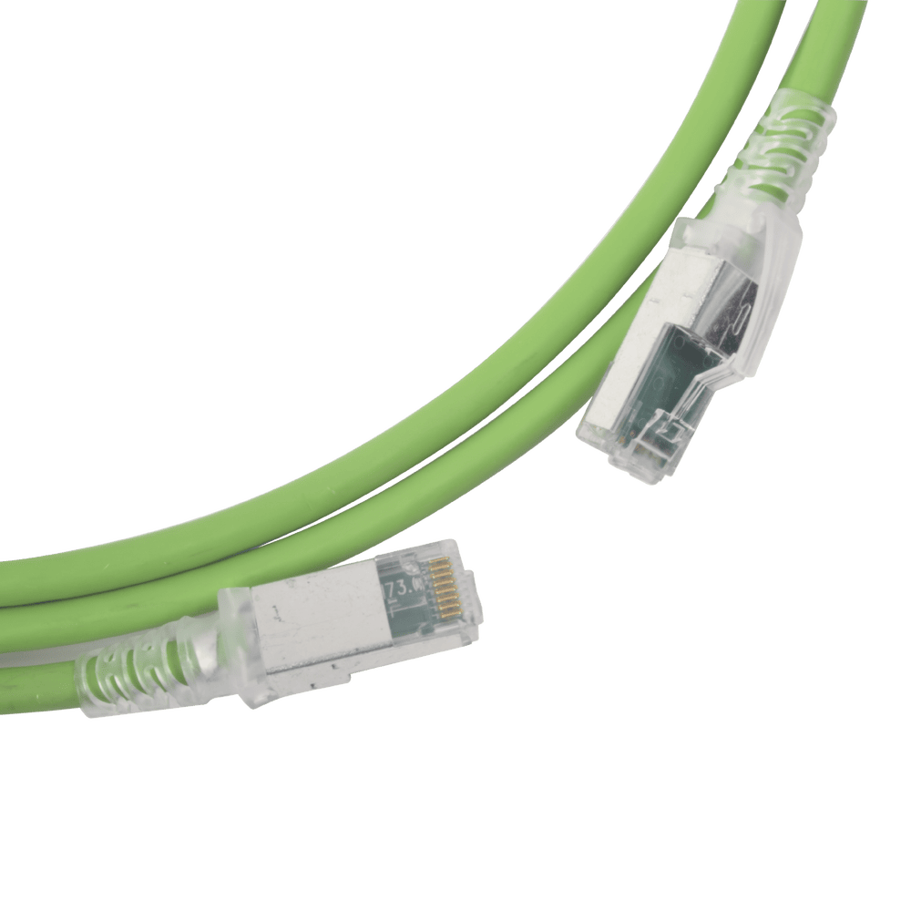 ZM6AS0307B-AD-3-l Patch Cord Z-MAX Cat6A S/FTP, CM/LS0H, 0.91 metros (3 pies), Color Verde, Versión Bulk (Sin Empaque Individual) ZM6A-S03-07B 2
