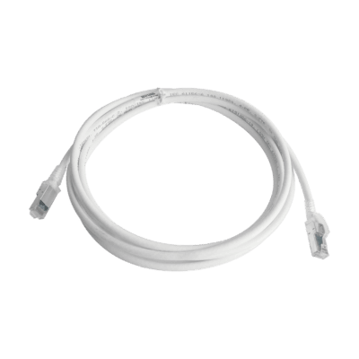 Patch Cord Z-MAX Cat6A S/FTP, CM/LS0H, 3.05 Metros (10 Pies), Color Blanco, Versión Bulk (Sin Empaque Individual)