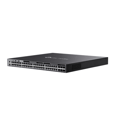 adicional_2S400-189 Switch Omada L3 SDN Administrable / 48 puertos Gigabit y 6 puertos SFP+ / Presupuesto PoE 1440 W / Funciones RIP, VRRP, Servidor DHCP / Administración centralizada OMADA / Fuente Redundante SG6654XHP 3