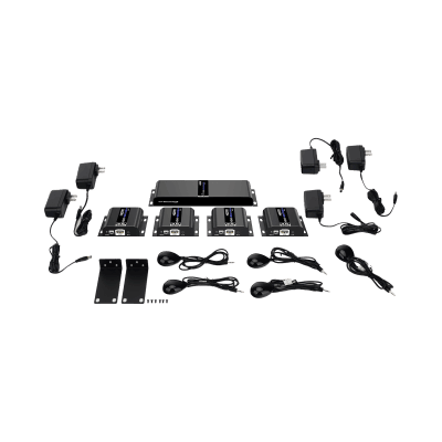 adicional_4S400-17 Kit Divisor y Extensor HDMI (Extender Splitter) | Divide 1 Fuente HDMI a 4 Pantallas | Extiende la señal HDMI hasta 120 m | Resolución 4Kx2K @ 60 Hz | Cat 6/6a | Uso 24/7 | Longitud del cable autoajustable TT3144KHDBITT 9